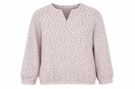 Bonmarché Women Pink Animal Print Knit Blouse Size 16