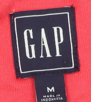 GAP Women Pink Knee Length Bodycon Dress M 3/4 Sleeve Cotton Blend
