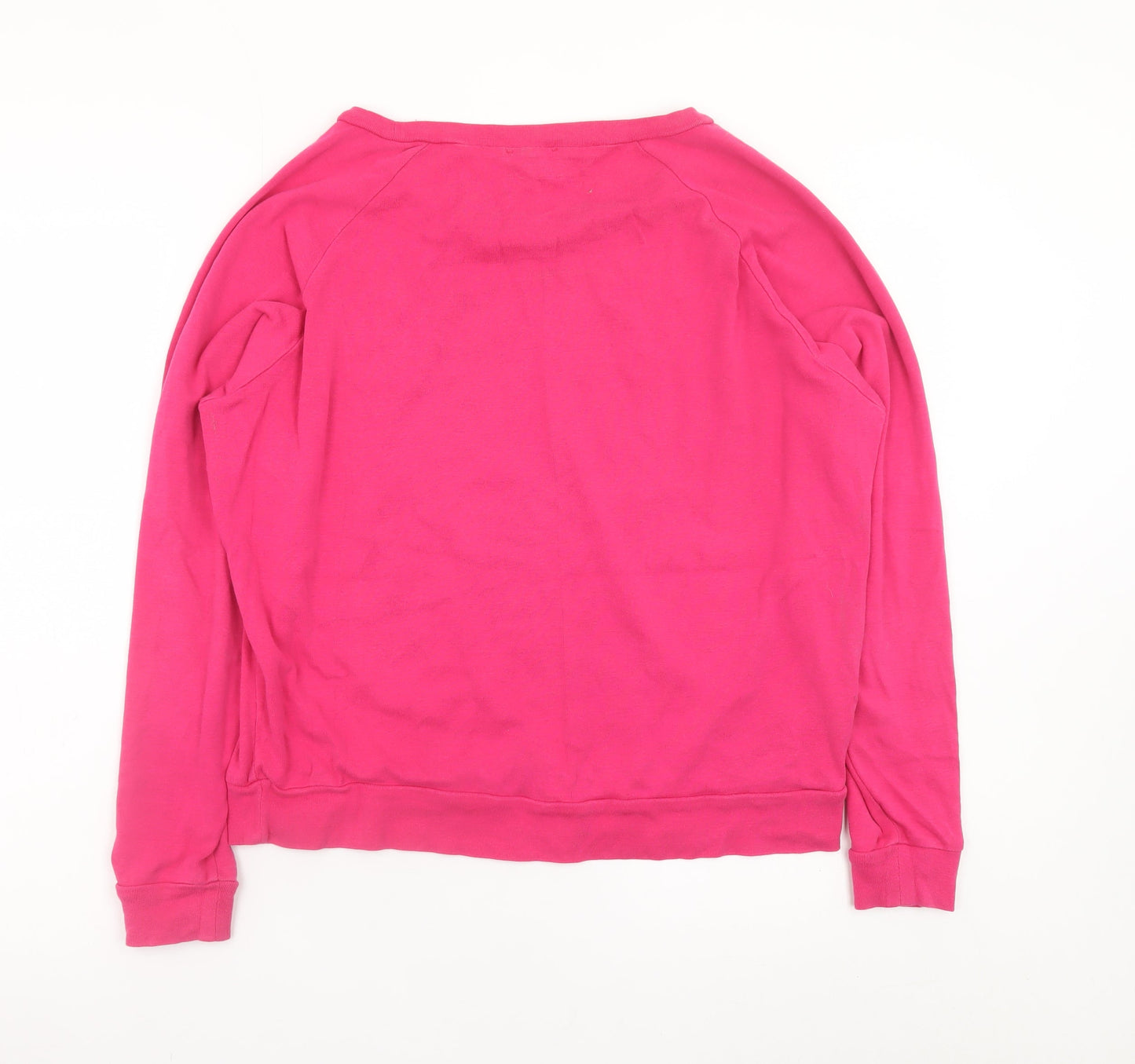 Hush Womens Pink Long Sleeve Cotton Basic T-Shirt Size S