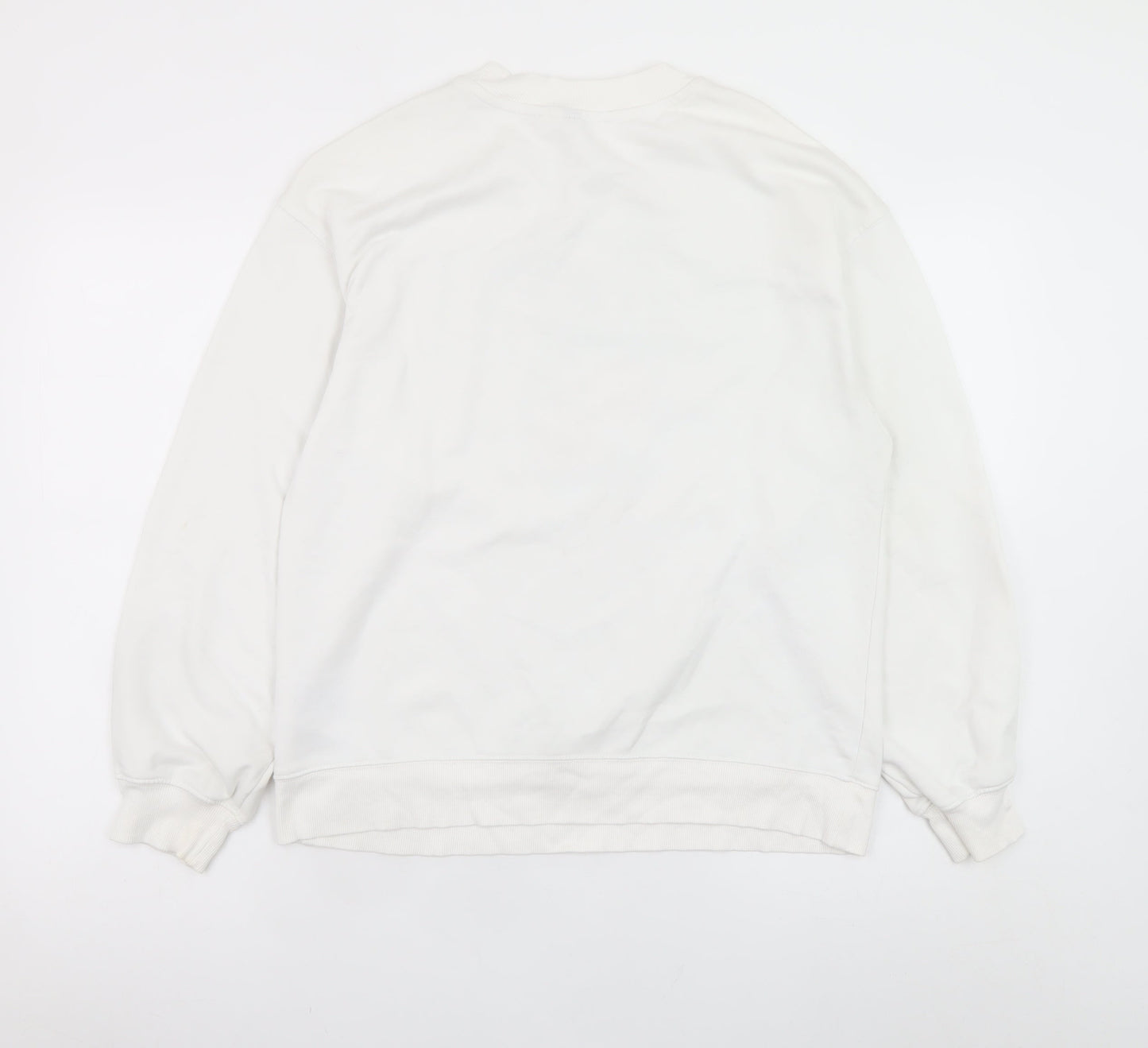 H&M Divided Women White XS Pullover Sweatshirt National Athletics Graphic