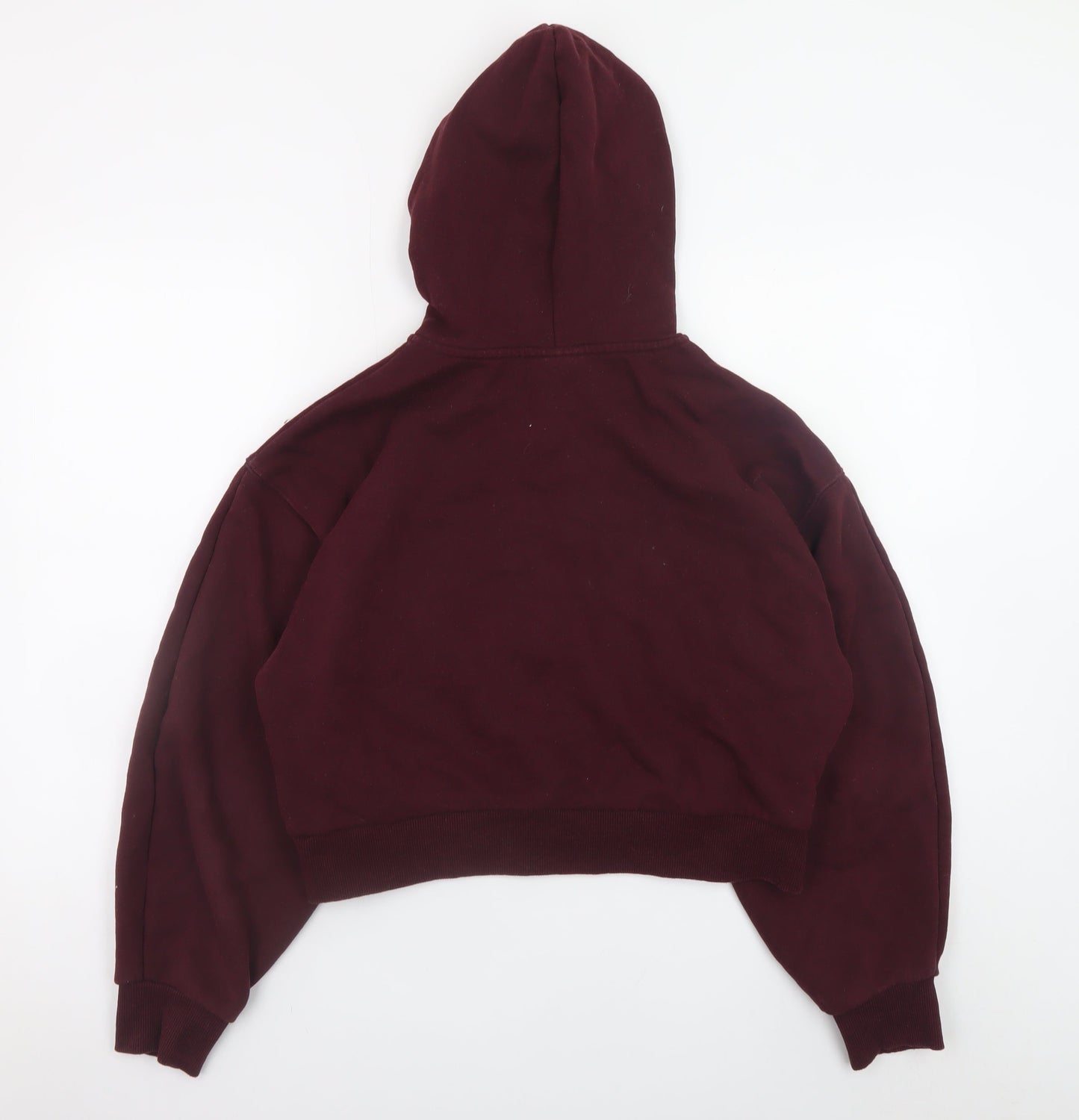 H&M Move Women's Burgundy Full Zip Hoodie Size 12 Cotton Blend