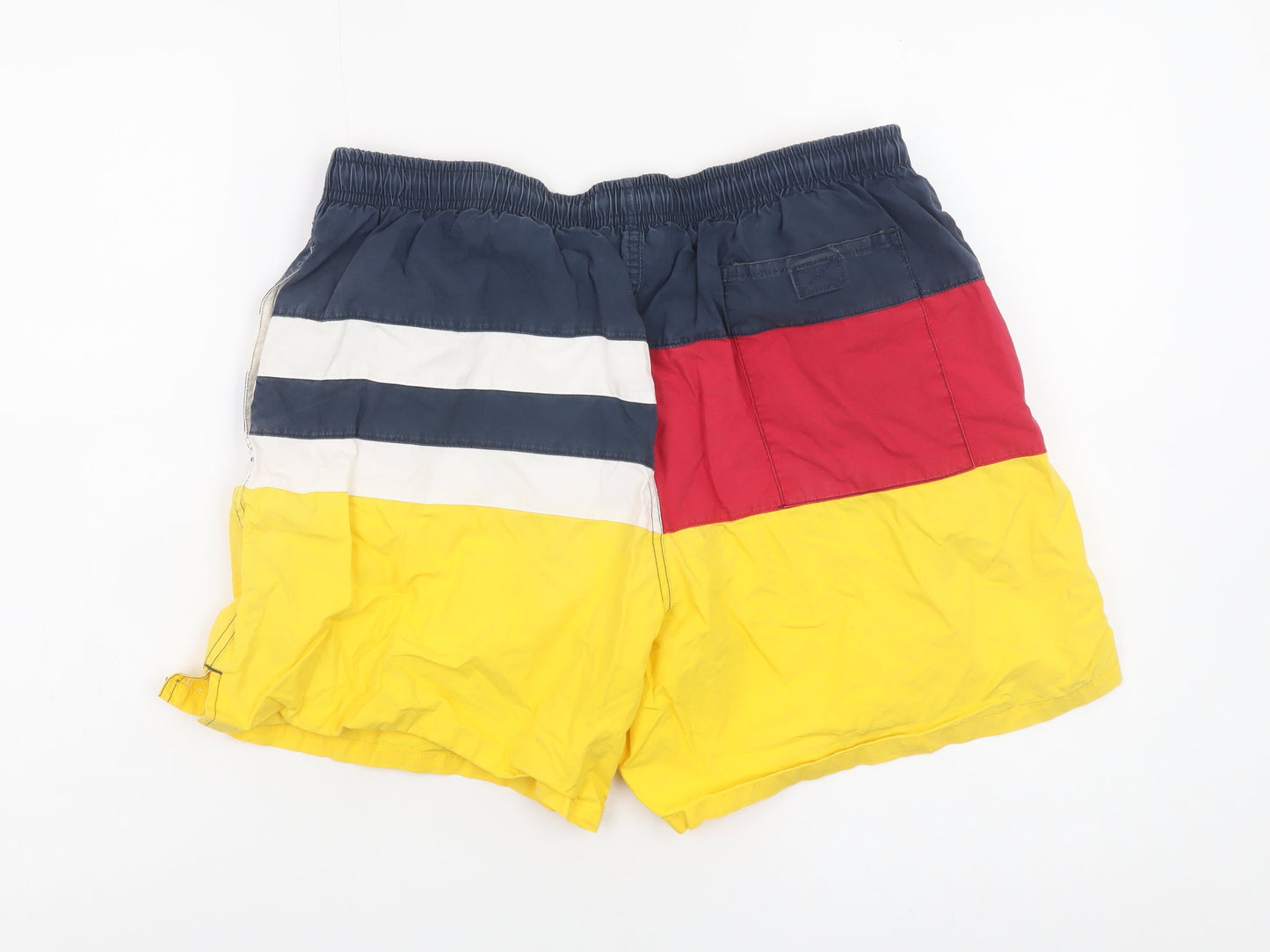 West-Pier Mens Multicoloured Swim Shorts Yellow Red Blue Size M