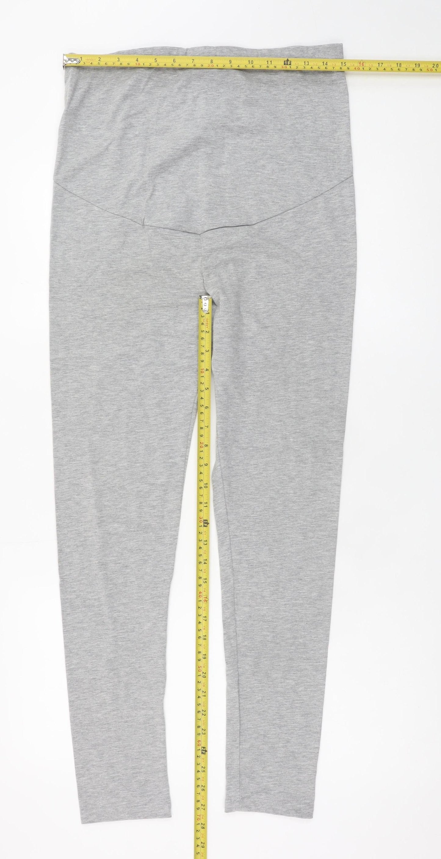 Primark Women’s Grey Maternity High Rise Stretch Leggings Size 12
