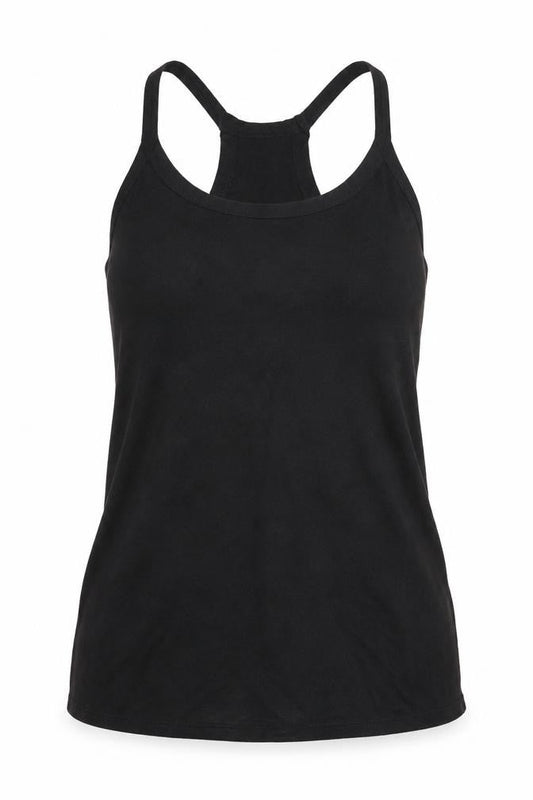 DKNY Women's Black High Neck Racerback Tank Top Size S