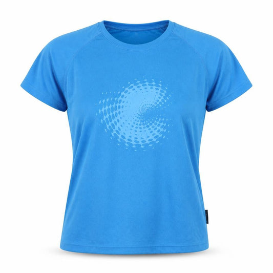 Koko Pink Womens Blue Short Sleeve Polyester Basic T-Shirt UK 12