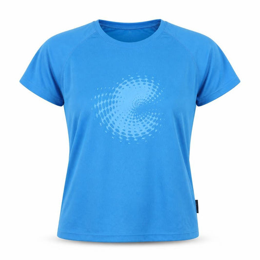 Koko Pink Womens Blue Short Sleeve Polyester Basic T-Shirt UK 12