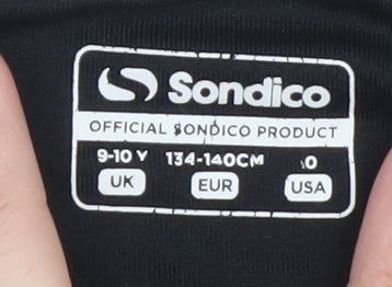 Sondico Boys Black Sports T-Shirt 9-10 Years Short Sleeve Polyester