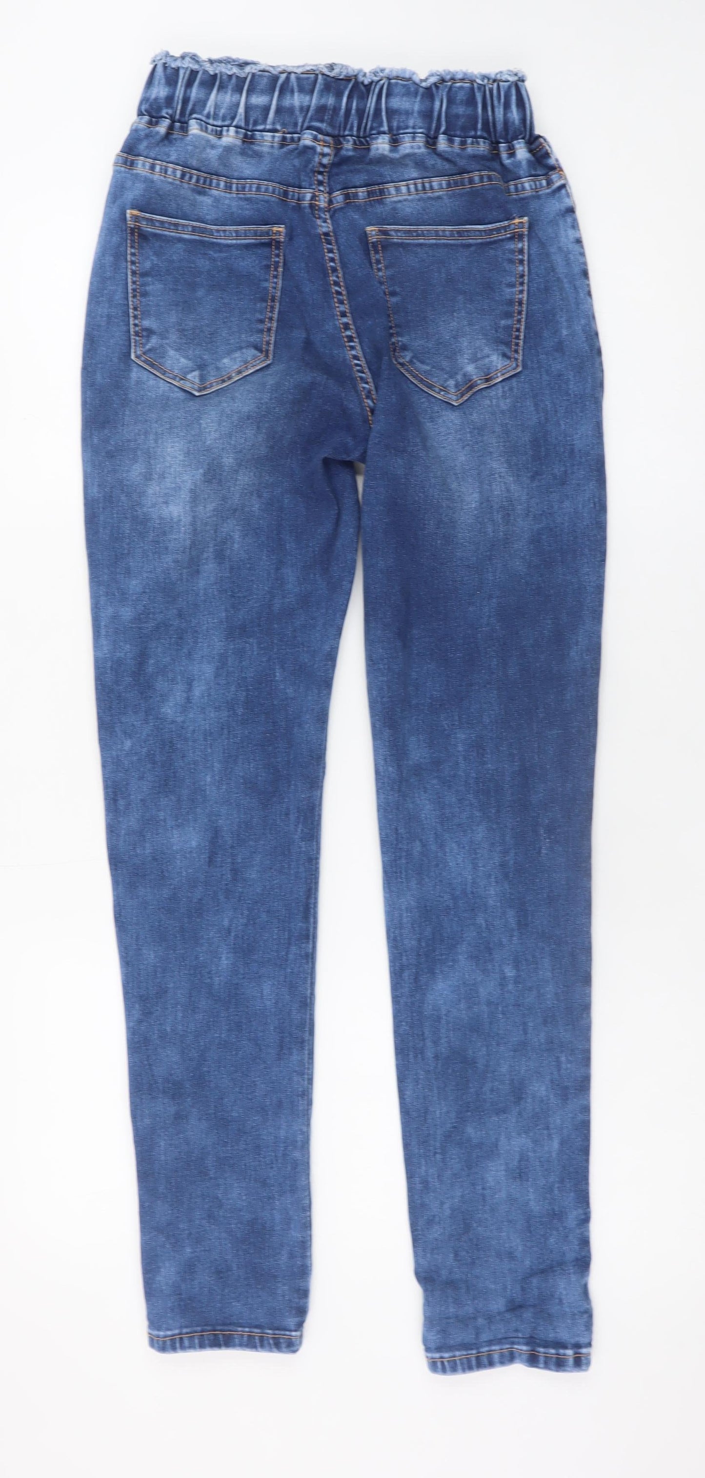 The Casual Company Girls Blue Ripped Boyfriend Jeans Size 12 Years