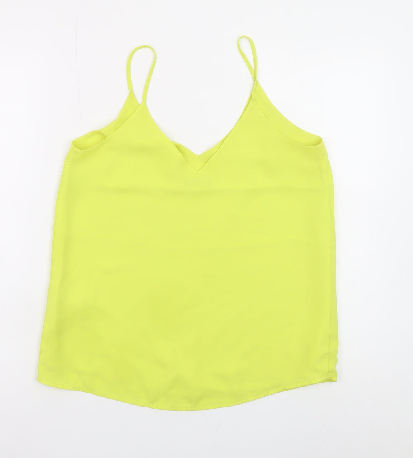 Oasis Womens Yellow V-Neck Camisole Tank Top Size 10