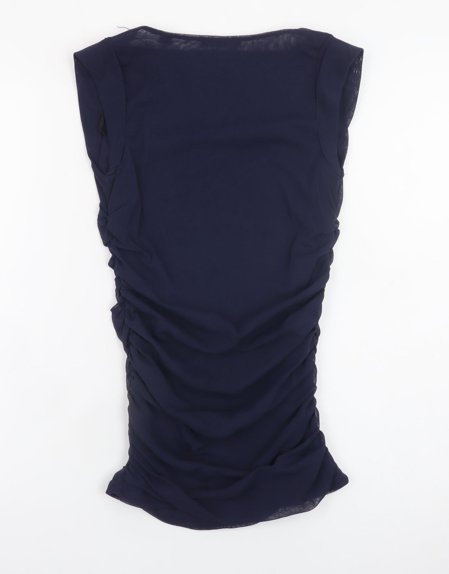 Mexx Women Blue XS Bodycon Ruched Sleeveless Jersey Dress