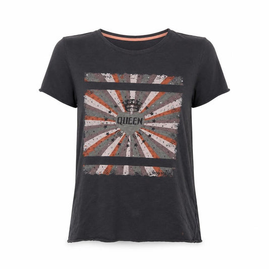 MOS MOSH Women's Black Graphic Sequin T-Shirt Size S