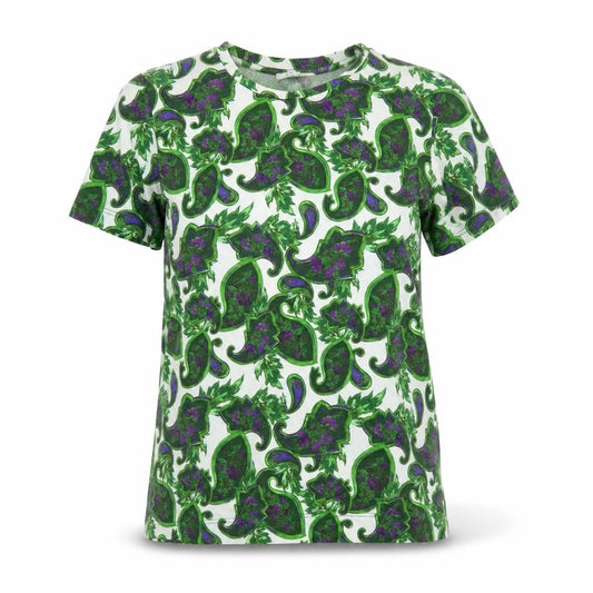 Sandro Women’s Multicoloured Paisley Cotton T-Shirt Size S