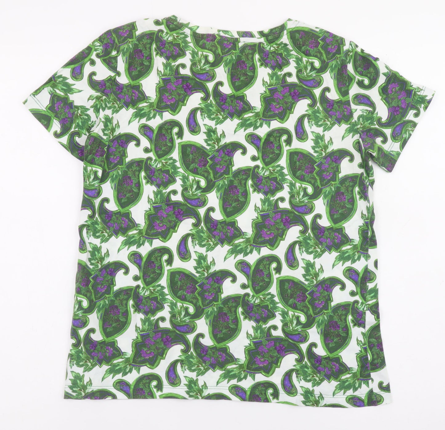 Sandro Women’s Multicoloured Paisley Cotton T-Shirt Size S