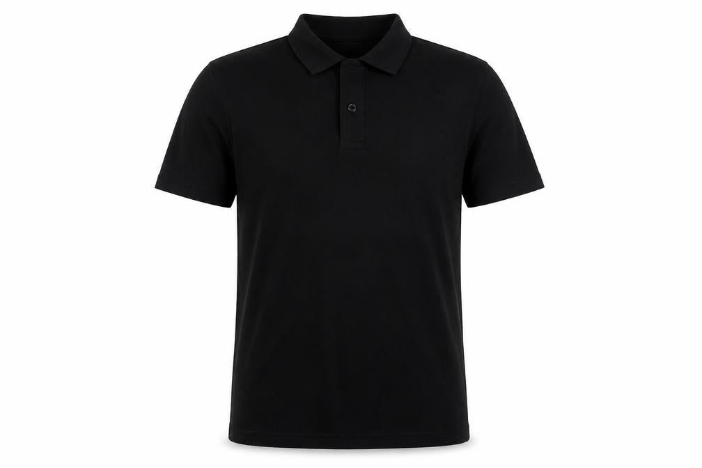 M.I.D.A. Men’s Black Cotton Polo Shirt Size L Casual Classic