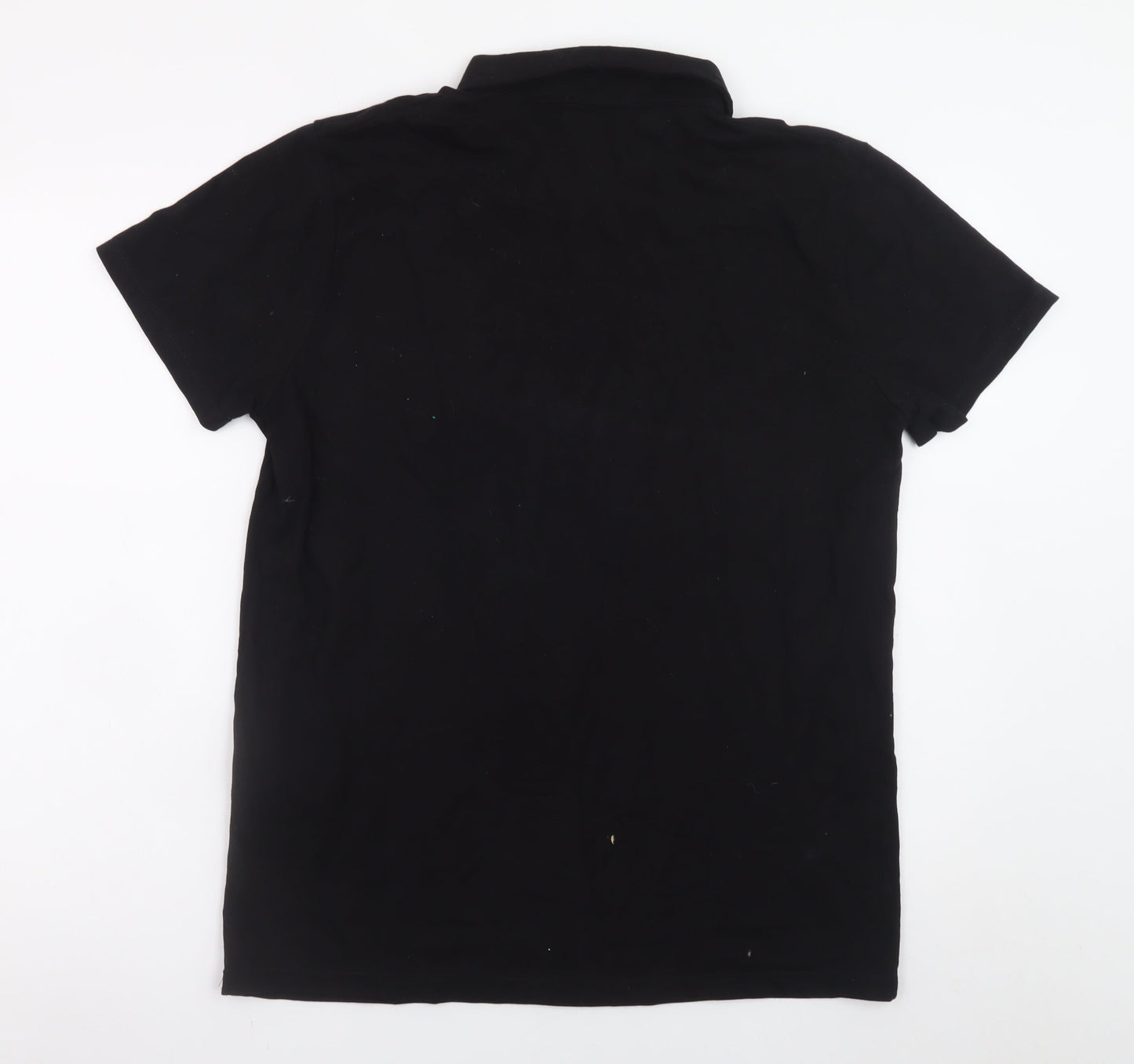 M.I.D.A. Men’s Black Cotton Polo Shirt Size L Casual Classic