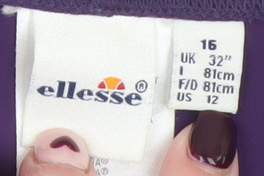 Ellesse Women Purple Swim Shorts Size 16 Boy Short Quick Dry