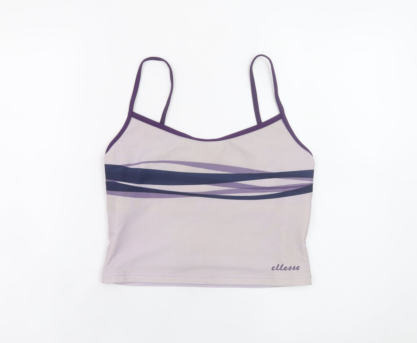 Ellesse Womens Purple Tank Swim Top Size 16 Stretch Lined