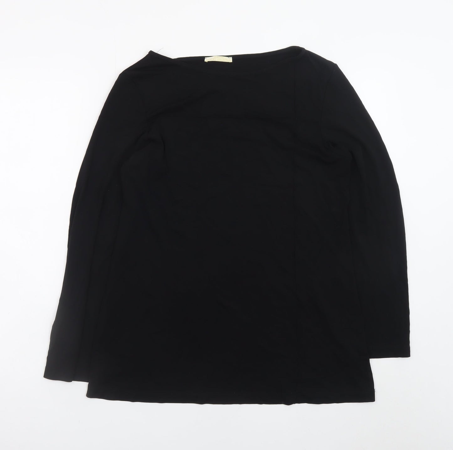 St. Bernard Women Black Size 12 Shift Dress Long Sleeve