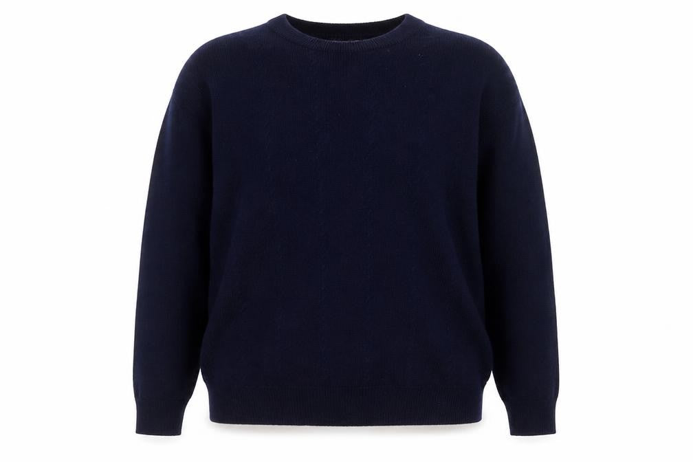 First Avenue Classics Women's Blue Wool Crew Neck Jumper Size 14