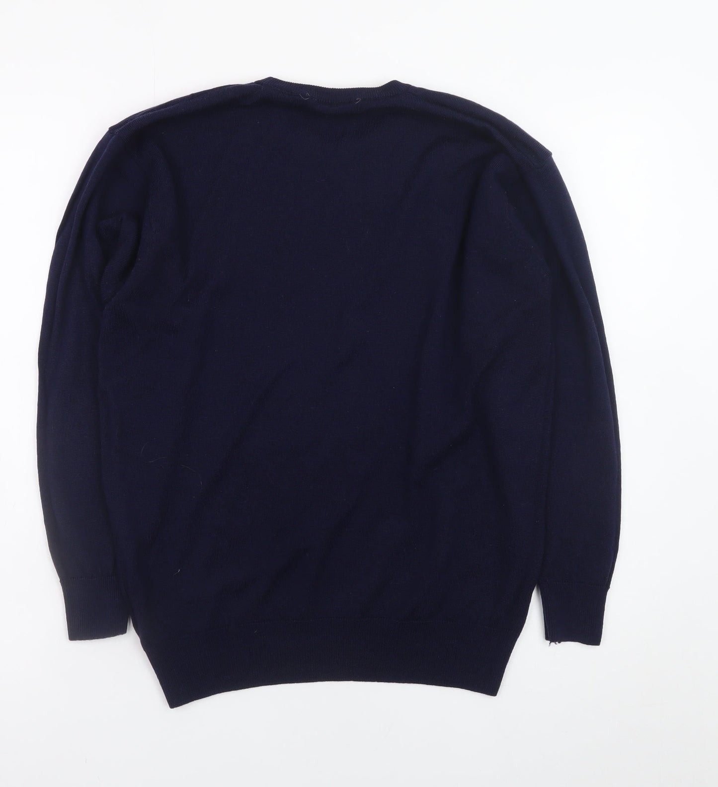 First Avenue Classics Women's Blue Wool Crew Neck Jumper Size 14