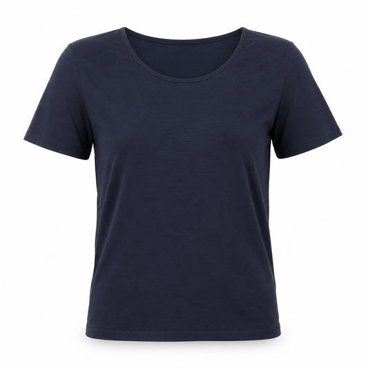 Vila Women's Blue Basic Short Sleeve Polyester T-Shirt XS