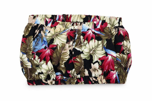 Topshop Women’s Multicoloured Floral Cropped Strapless Top Size 8