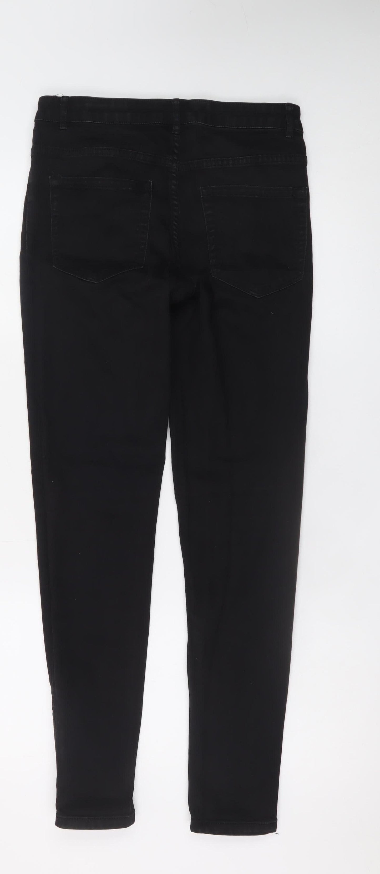 Esmara Women’s Black Super Skinny Jeans Size 12 Mid Rise Ankle Zip