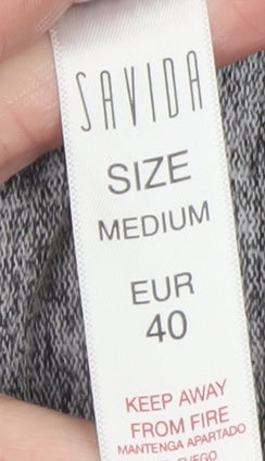 Savida Women's Grey Beaded Pullover Jumper Size 12