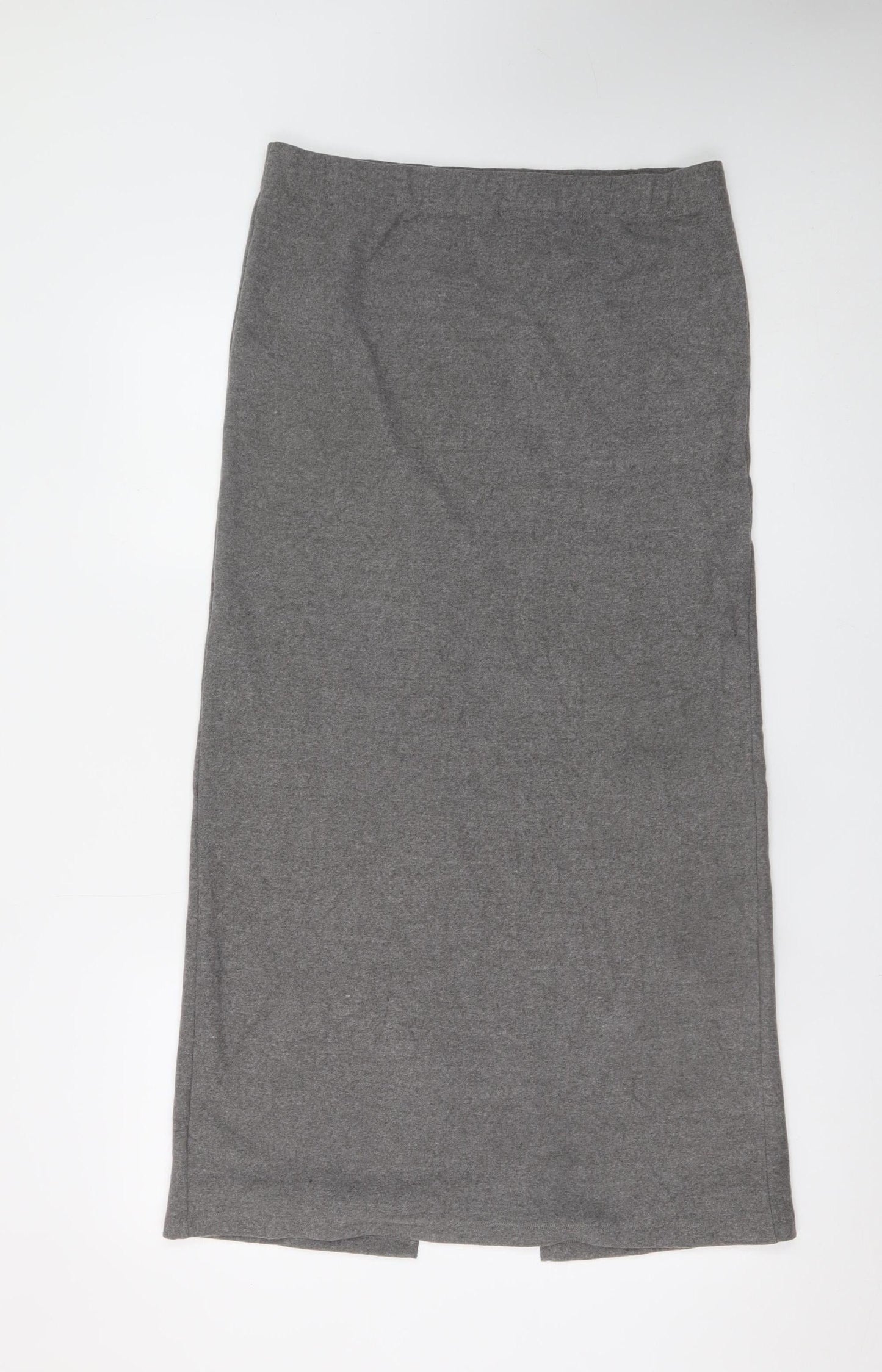 ASOS DESIGN Women's Grey Midi Straight Skirt Size M Elastic Waist