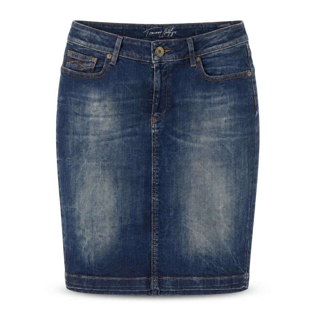Tommy Hilfiger Womens Blue Denim Knee Length Pencil Skirt Size 8
