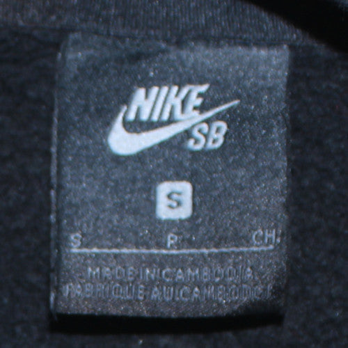 Nike SB Men's Black Pullover Hoodie Size S Fleece Skate Sweatshirt