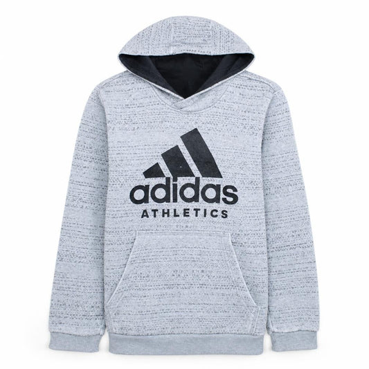 Adidas Boys Grey Hoodie 11-12 Years Pullover Fleece Athletic Logo