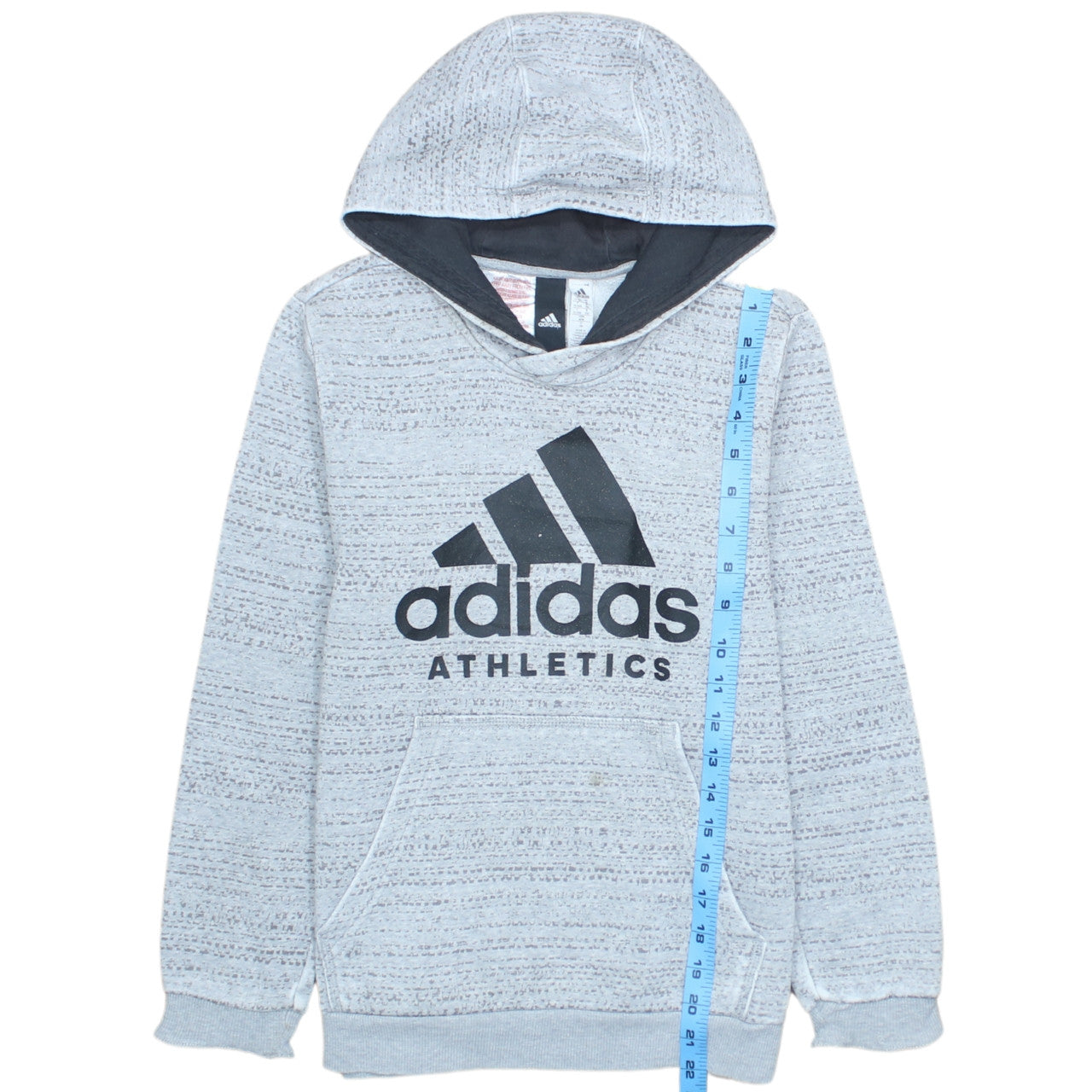 Adidas Boys Grey Hoodie 11-12 Years Pullover Fleece Athletic Logo