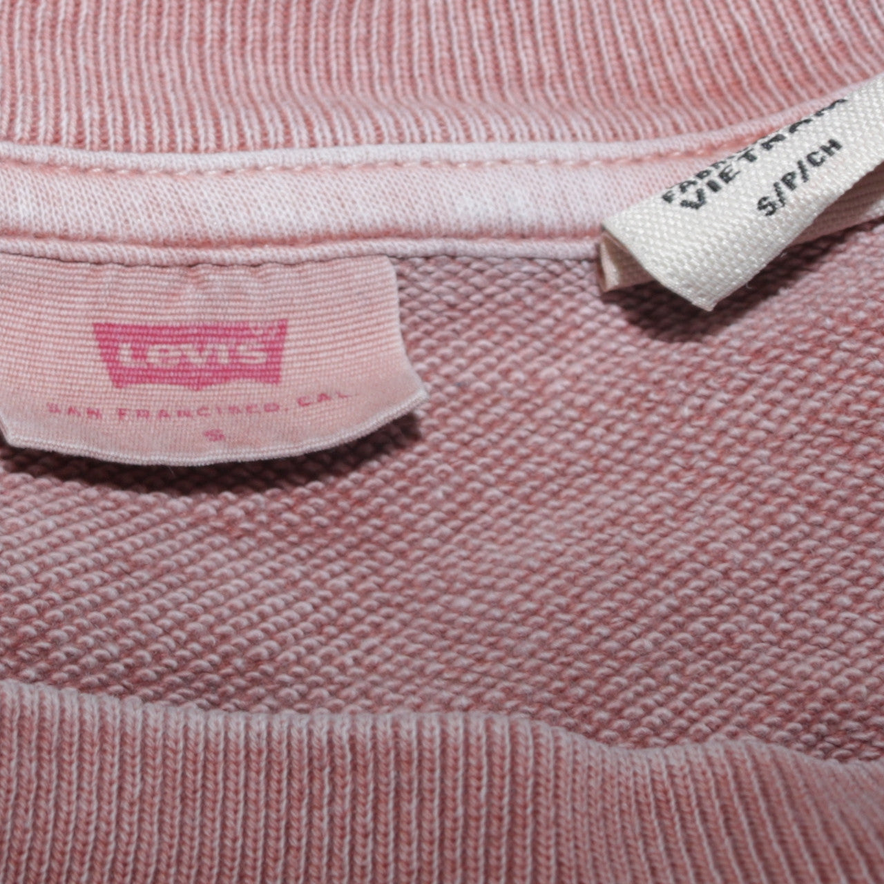 Levi's Women's Pink Crew Neck Pullover Sweatshirt Size S