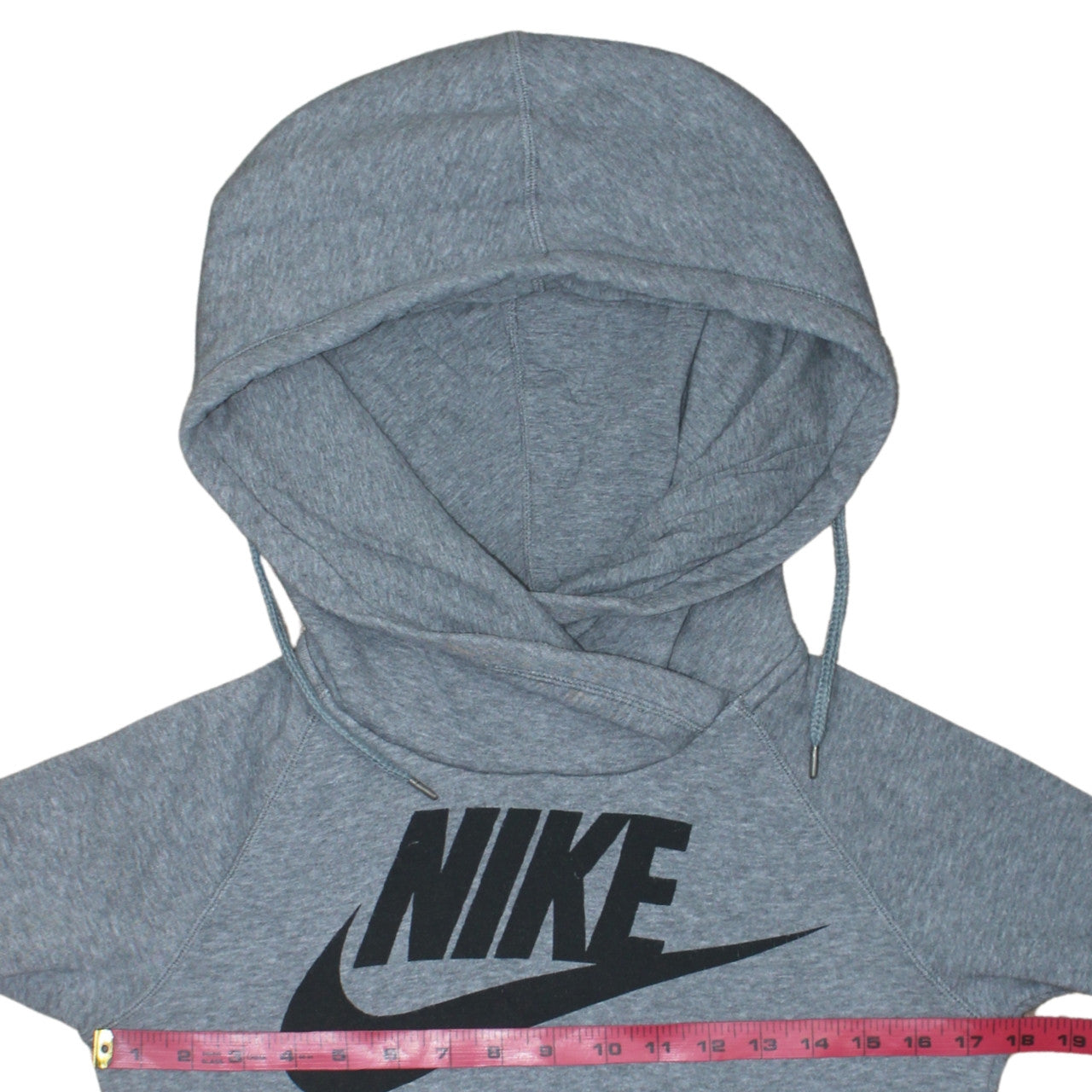 Nike Men's Grey XS Pullover Hoodie with Logo and Kangaroo Pocket