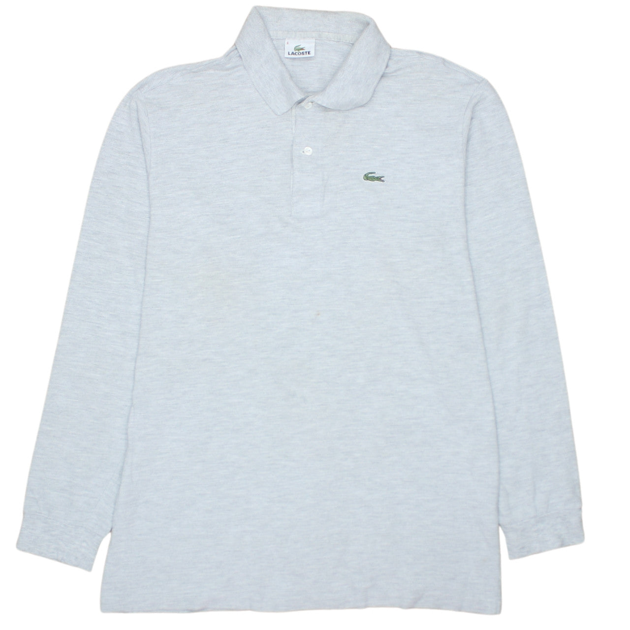 Lacoste Men's Grey Long Sleeve Cotton Polo Shirt Size XL