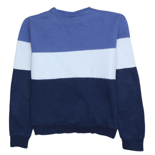 FILA Womens Blue Colourblock Sweatshirt Size 10 Crew Neck Pullover