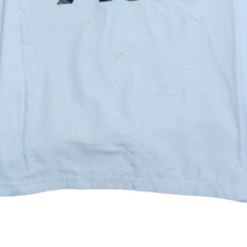 Adidas Boys Light Blue Manchester United Hoodie 13-14 Years Pullover Hooded Top