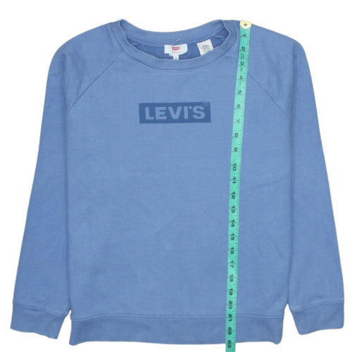 Levi's Women's Blue Small Crew Neck Pullover Sweatshirt