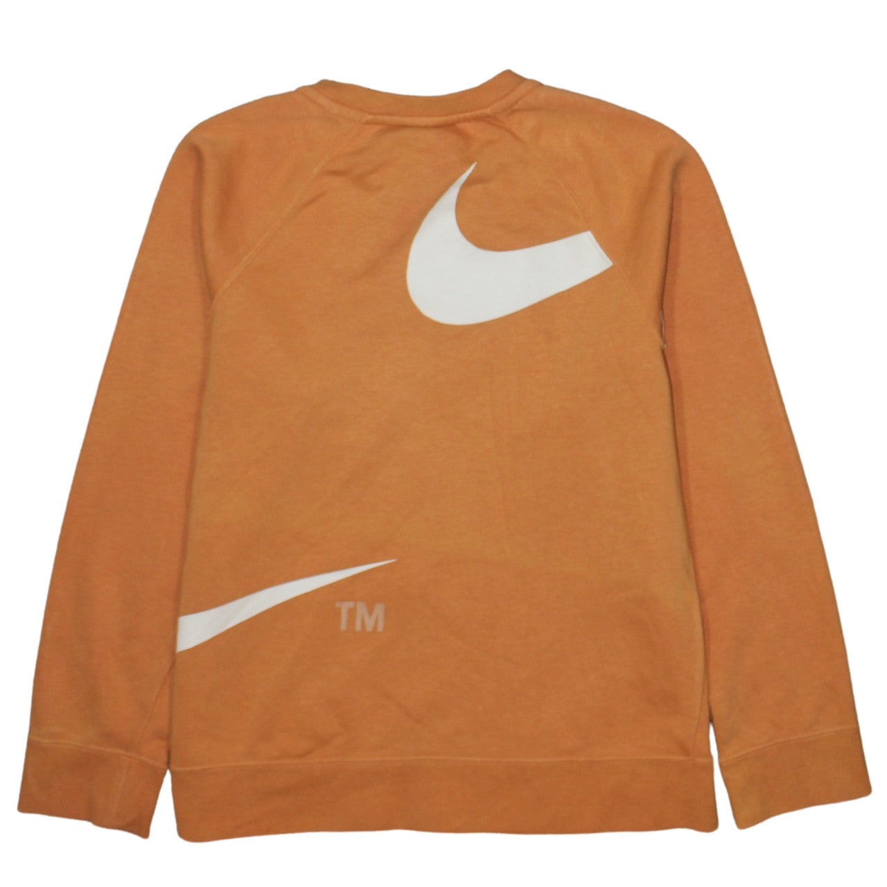Nike Boys Orange Crew Neck Sweatshirt 147-158cm Graphic Print Fleece