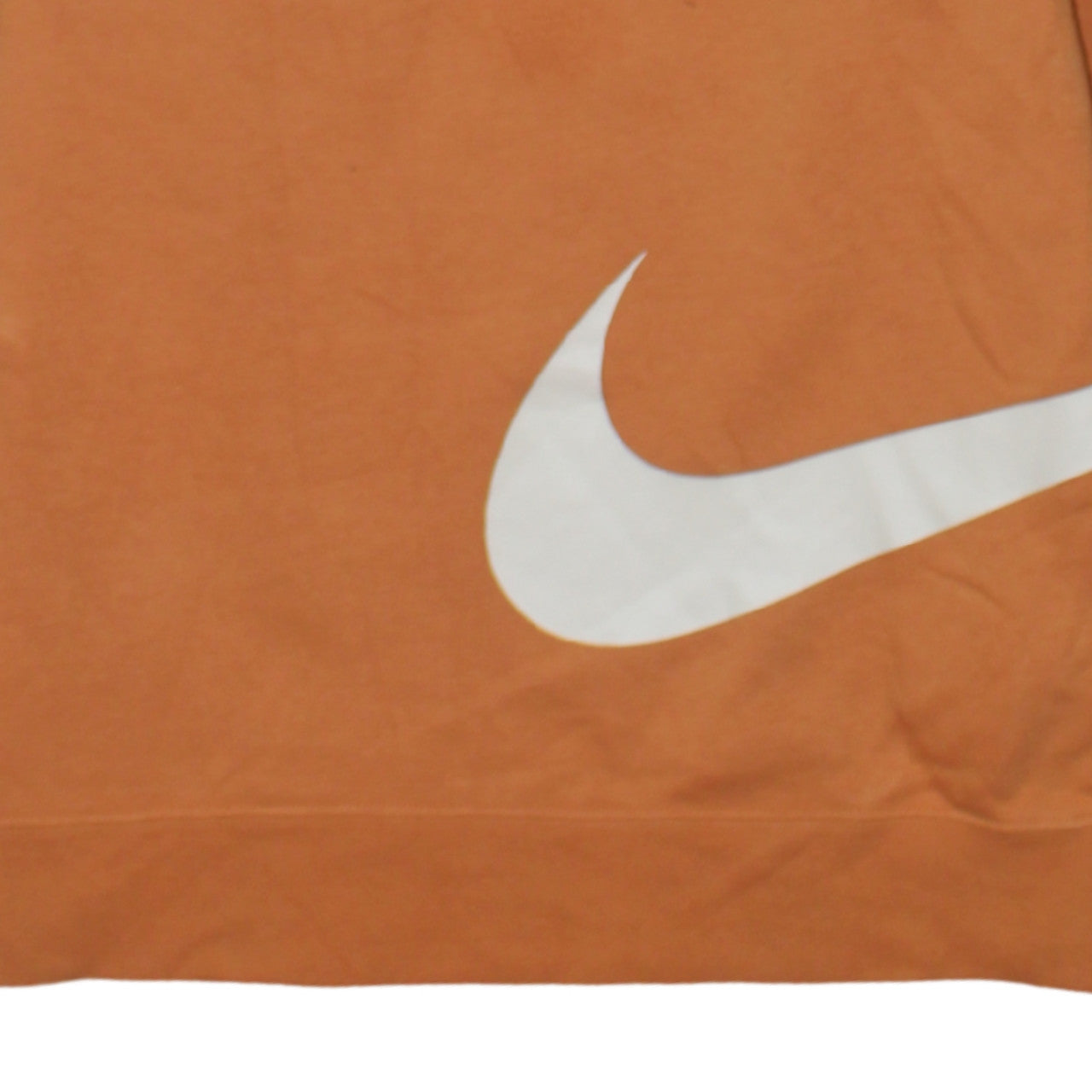 Nike Boys Orange Crew Neck Sweatshirt 147-158cm Graphic Print Fleece