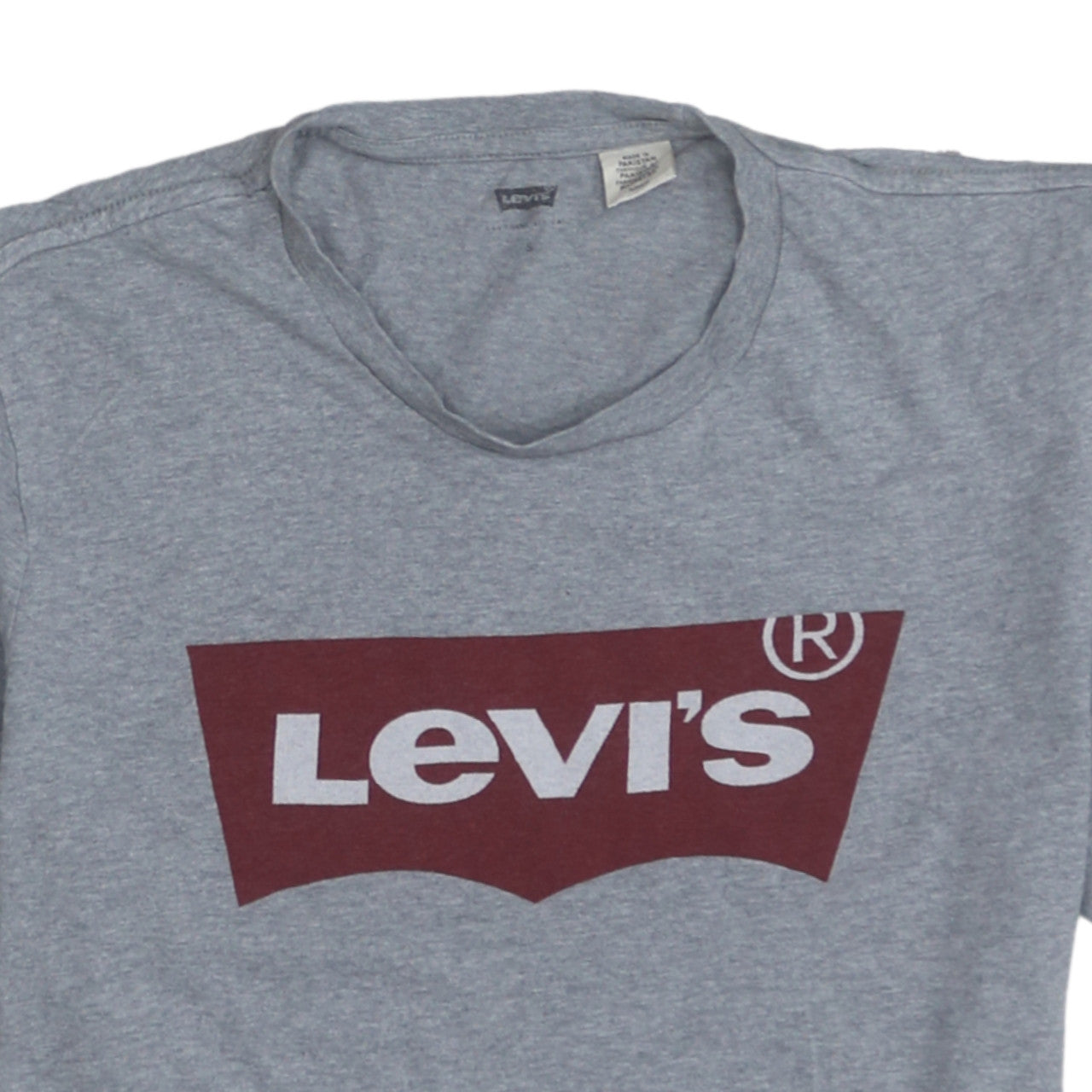 Levi's Men's Grey Short Sleeve Crew Neck Logo T-Shirt XL