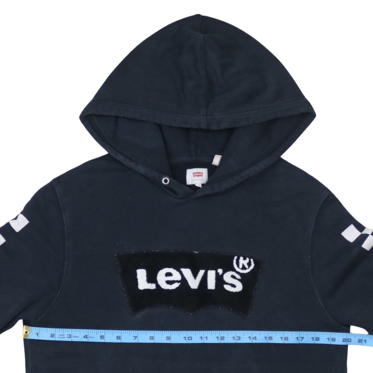 Levi's Men's Black Pullover Hoodie L Fleece Logo Sweatshirt