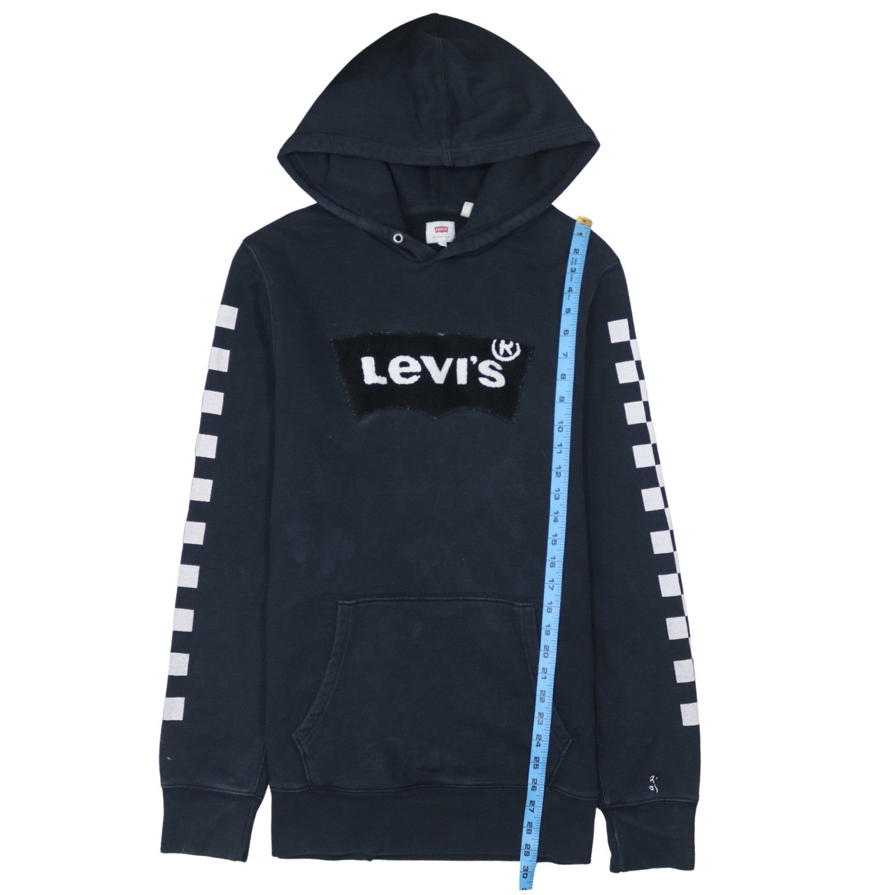Levi's Men's Black Pullover Hoodie L Fleece Logo Sweatshirt