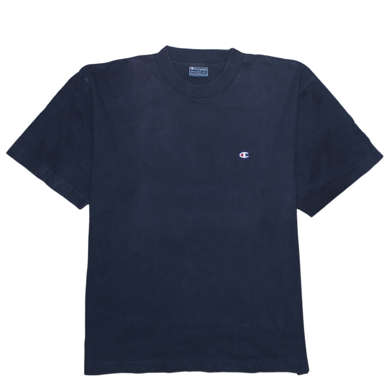 Champion Men's Navy Blue Crew Neck Cotton T-Shirt Size M