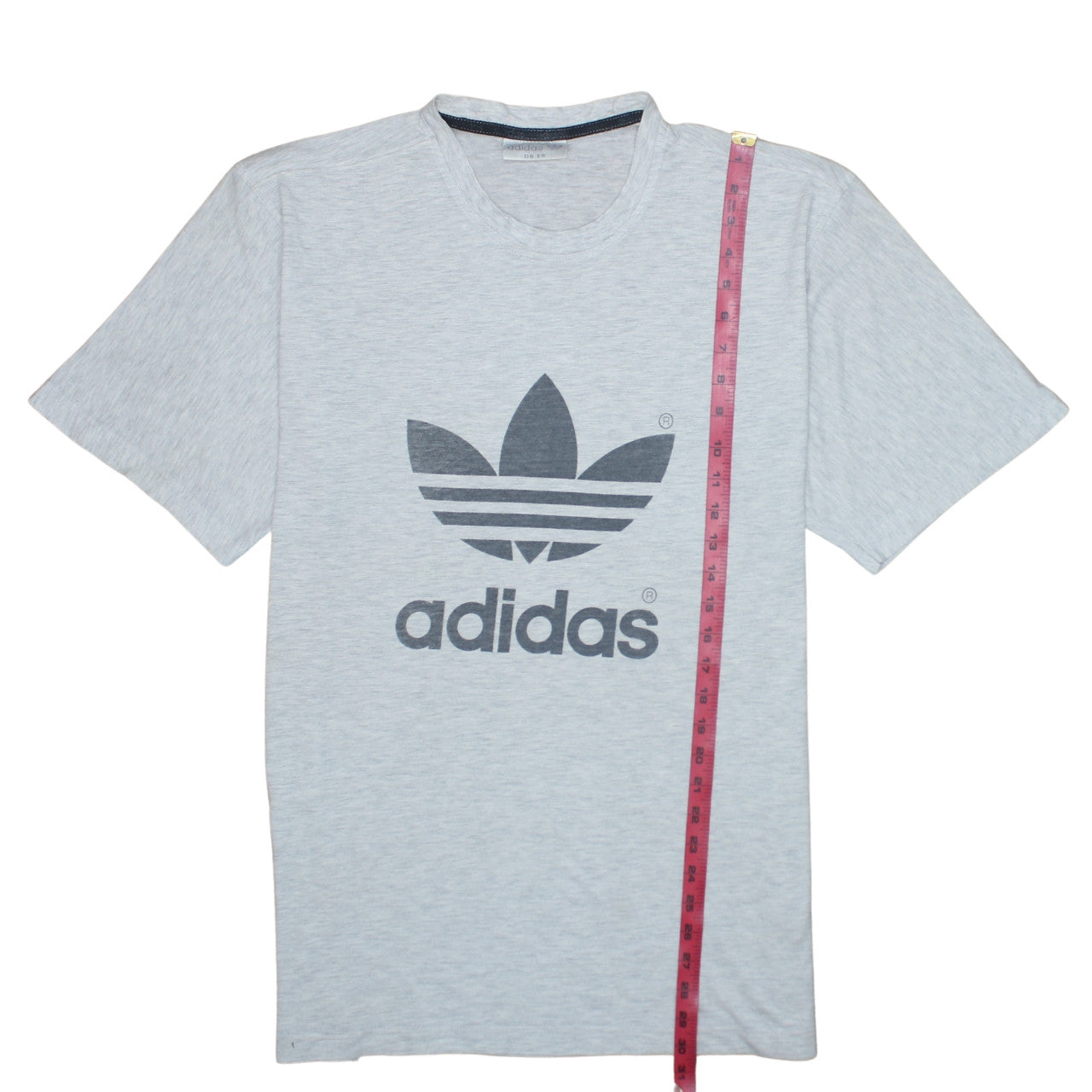 Adidas Men's Grey Trefoil Logo Regular Fit Short Sleeve T-Shirt L