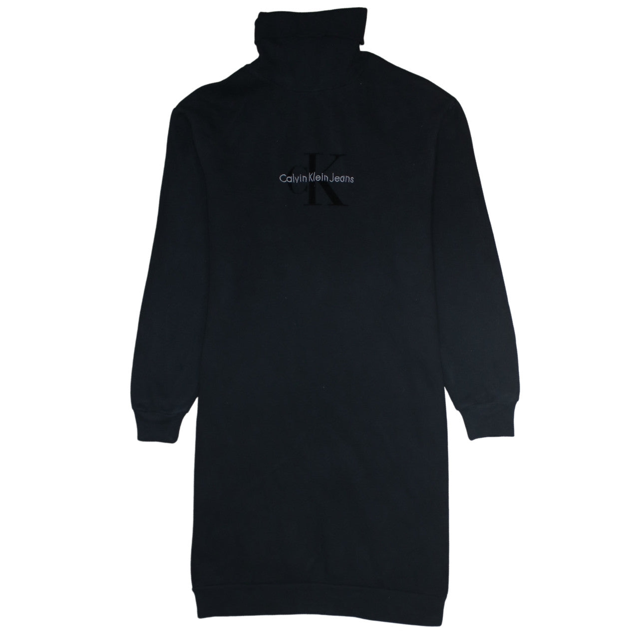 Calvin Klein Jeans Women's Black Cotton Tunic Sweatshirt Dress Size S