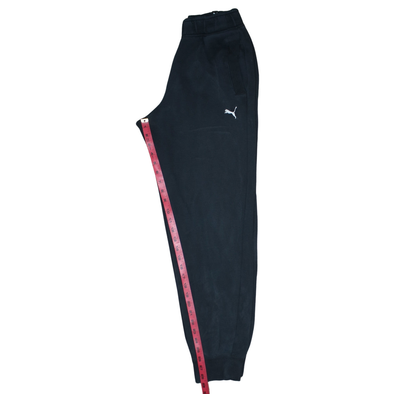 Puma Men’s Black Jogger Sweatpants Size S Regular Fit Fleece Tapered Trousers