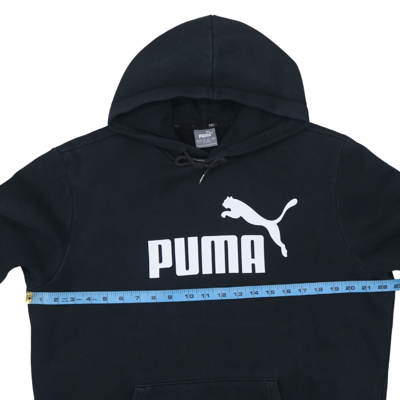 Puma Men's Black Pullover Hoodie Size L Graphic Sportswear