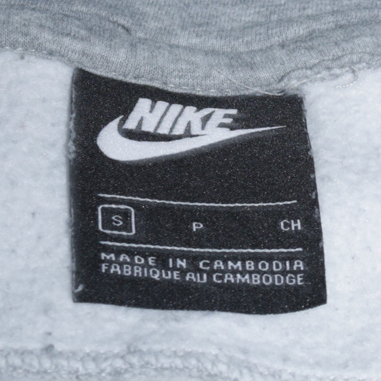 Nike Men's Grey Colour Block Pullover Hoodie Size S